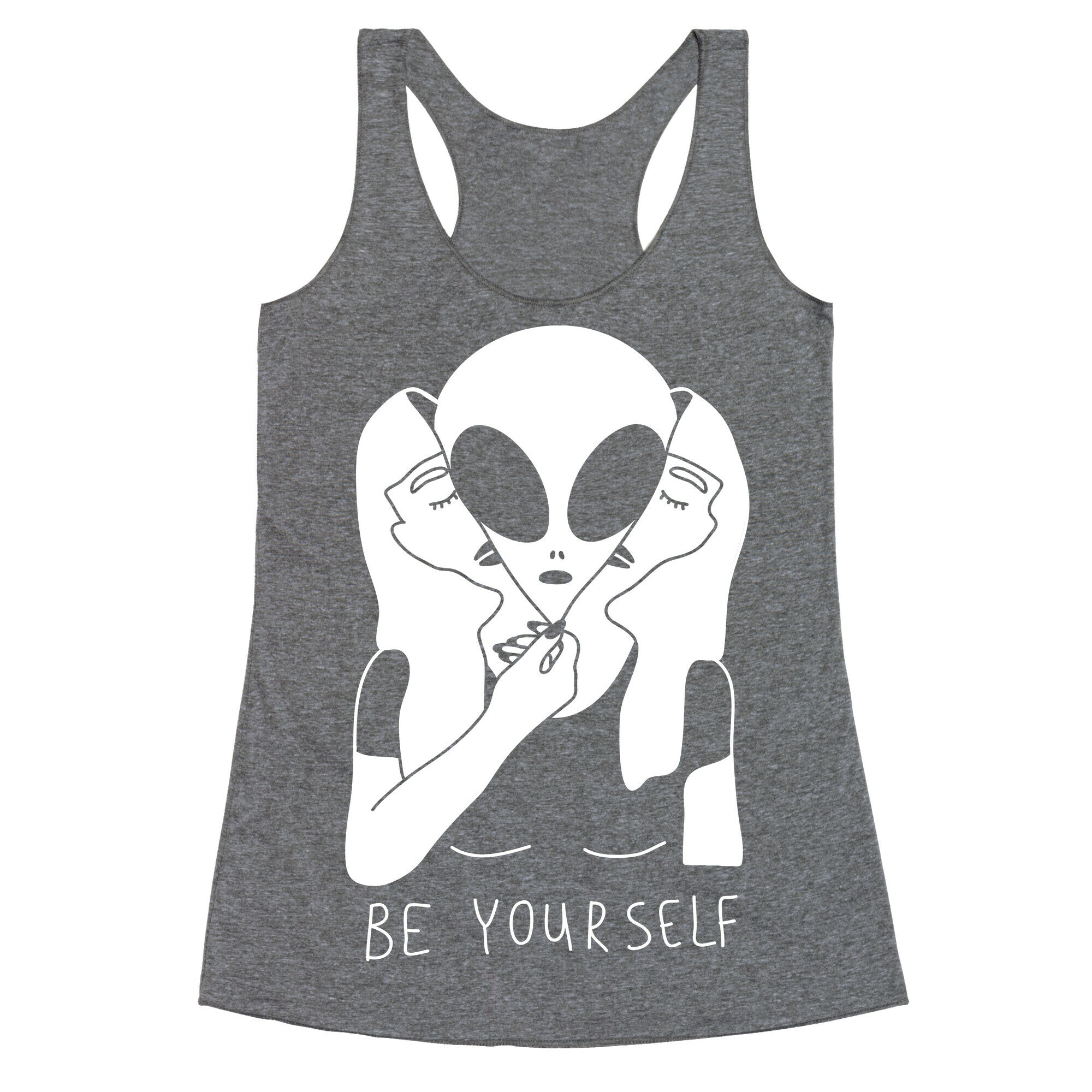 Be Yourself Alien Racerback Tank